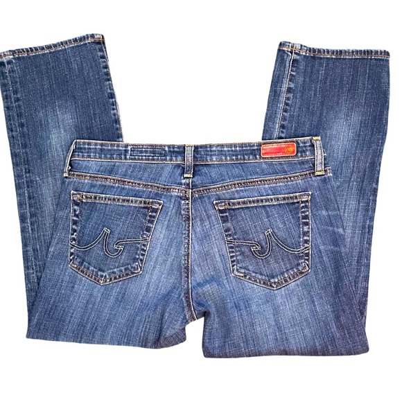AG Adriano Goldschmied The Capri Blue Denim Cropped Jeans Non Distressed Size 30 - Picture 3 of 11